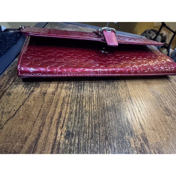 Coach Soho Patent Leather Buckle Slim Envelope Clutch/ Wristlet - Picture 11 of 16